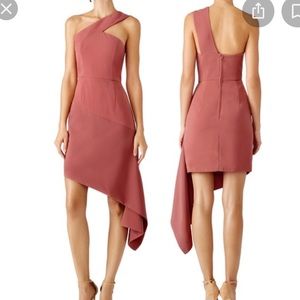 Keepsake Asymmetrical Hem one shoulder dress